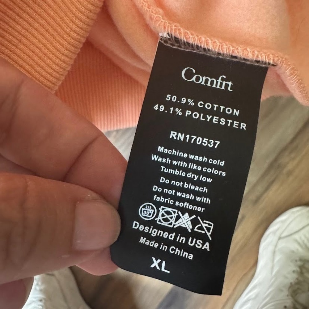 Comfrt Collection Pastel Edit Peach Zip Hoodie and Joggers Set XL Loungewear - Picture 11 of 14